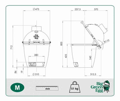 Kamado Ceramic Big Green Egg