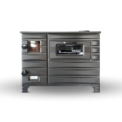 Aragaz de Lux 212 Negru Mat cu Cărămidă, Putere 6.330 kW