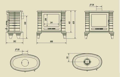 Soba K8 / 9-11kw cu Ventilator Turbo