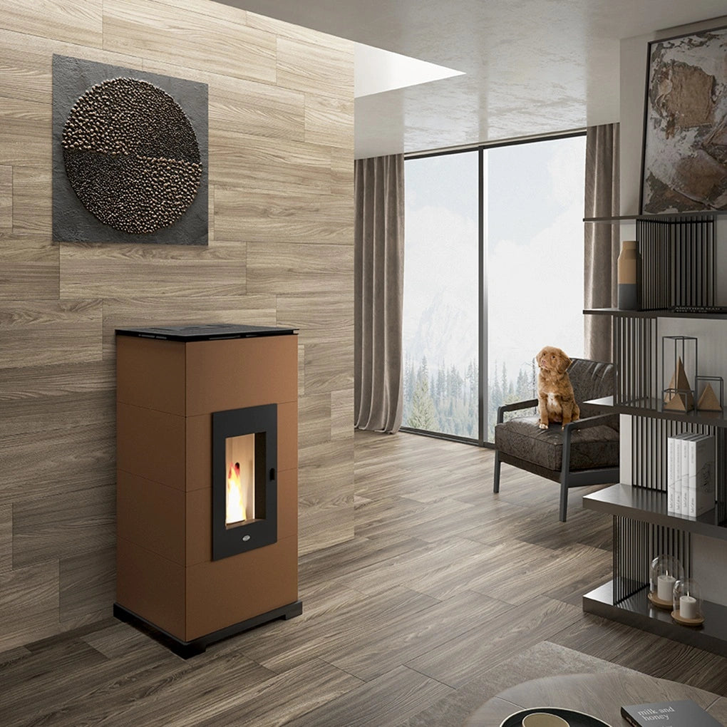 SOBA PELETI CU ACUMULARE 4.5-11 KW - MAURA MARO - CONVECTIE NATURALA
