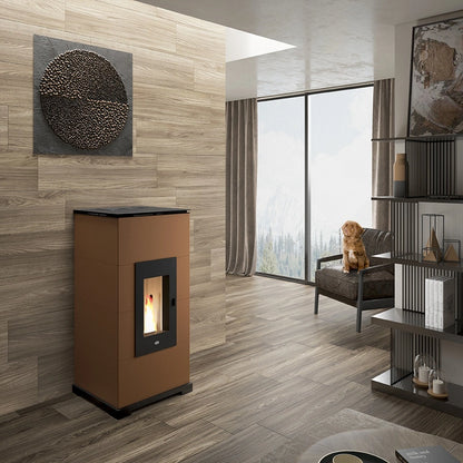 SOBA PELETI CU ACUMULARE 4.5-11 KW - MAURA MARO - CONVECTIE NATURALA