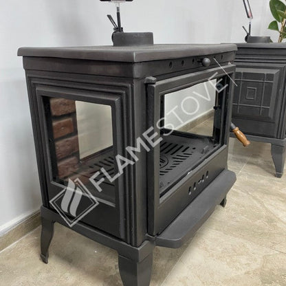 Crama Retro FS-043 cu Triplu Geam: Efiiență Energetică de 9 kW pentru Lemn și Cărbune