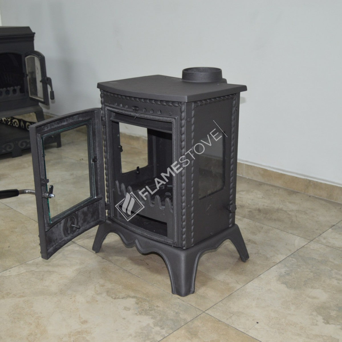 FS-052 Minor Lux Sobă LEMN  CU 3 STICLE