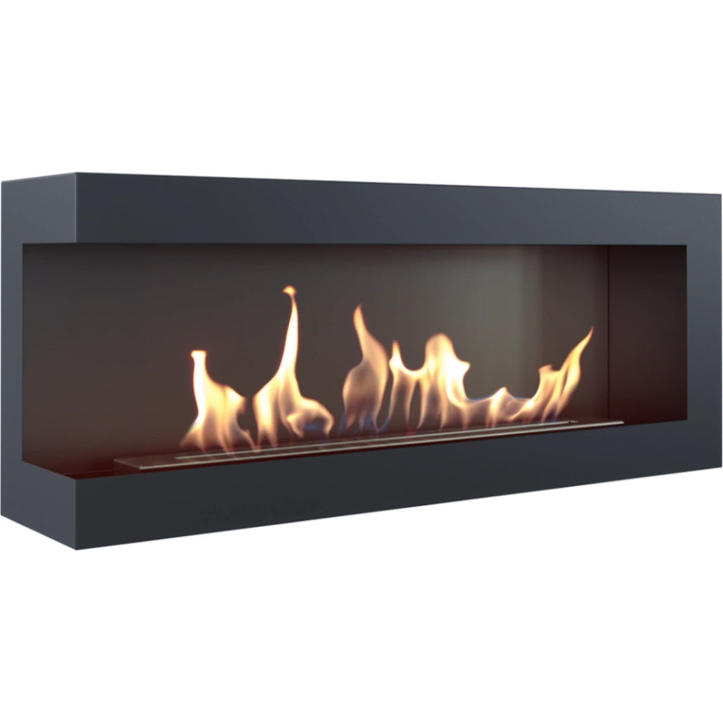 DELTA negru colt stanga - 120 x 48 x 28 cm
