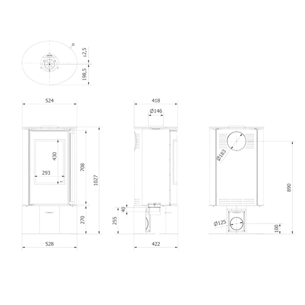 Soba otel Erik N 5.5 kW - Samota neagra