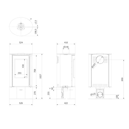 Soba otel Erik N 5.5 kW - Samota neagra