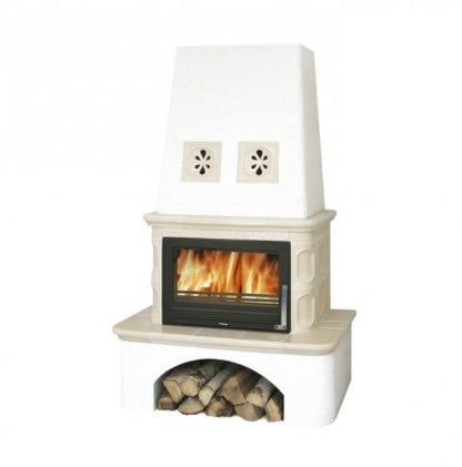 Sobă, semineu centrala cahle teracota ABX - LaponieTVV (10 kW)