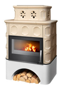 Sobă, semineu centrala cahle teracota ABX - Karelie TVV (10,5 kW)