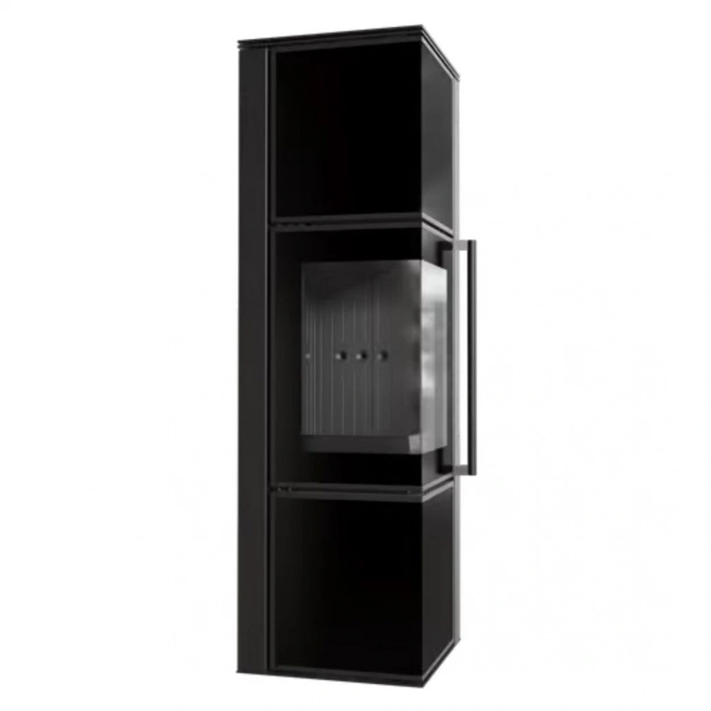 Soba Tora M 8-11kW Panou negru de sticla - Samota Neagra
