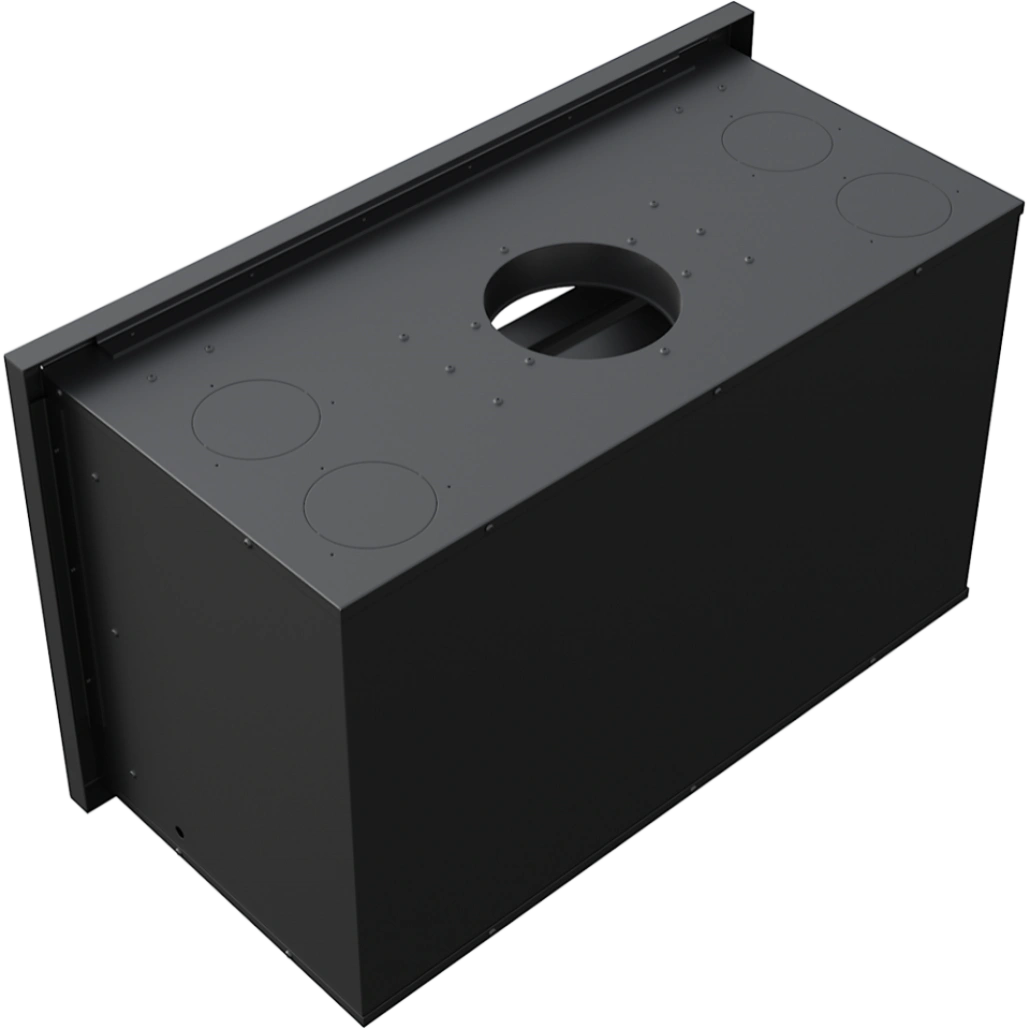 Focar șemineu Hitze AK95 cu ventilator, oțel samota neagra, 14-16.5kW