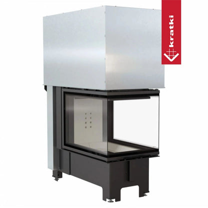 Focar semineu nbu 49 68 trei laturi sticla deschidere verticala