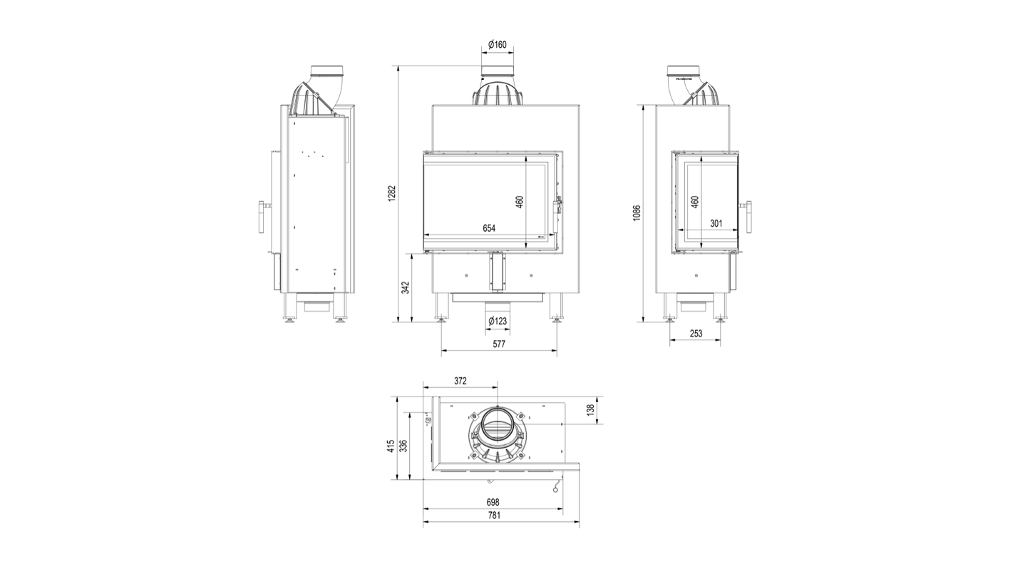 S80 DECO - STICLA STANGA - Samota neagra
