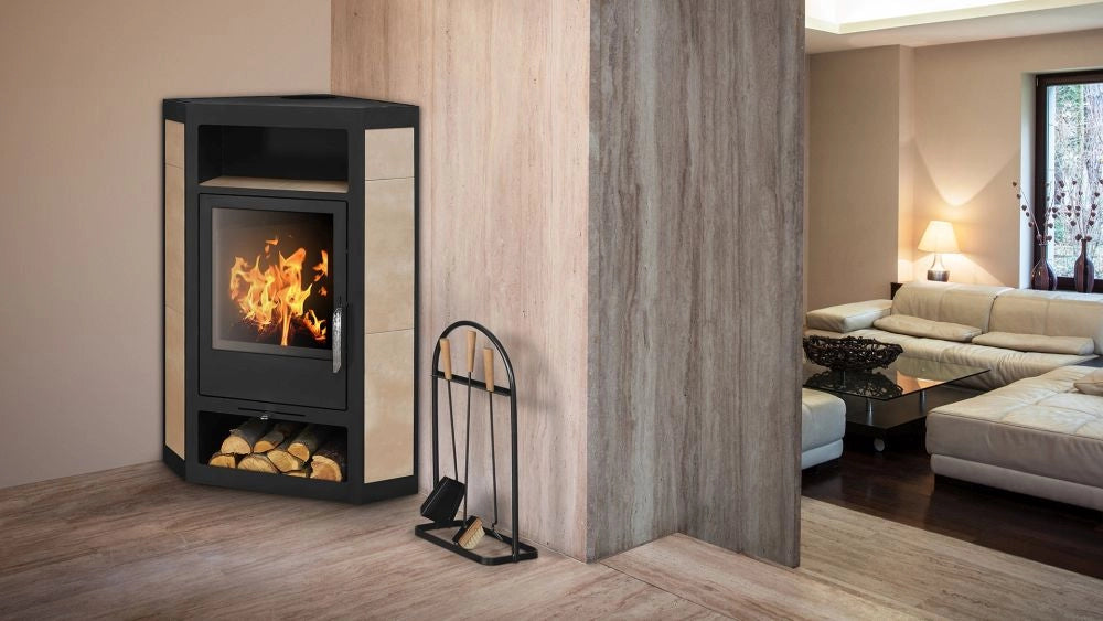 Sobă pe lemne ABX Lahti Ceramică Colt