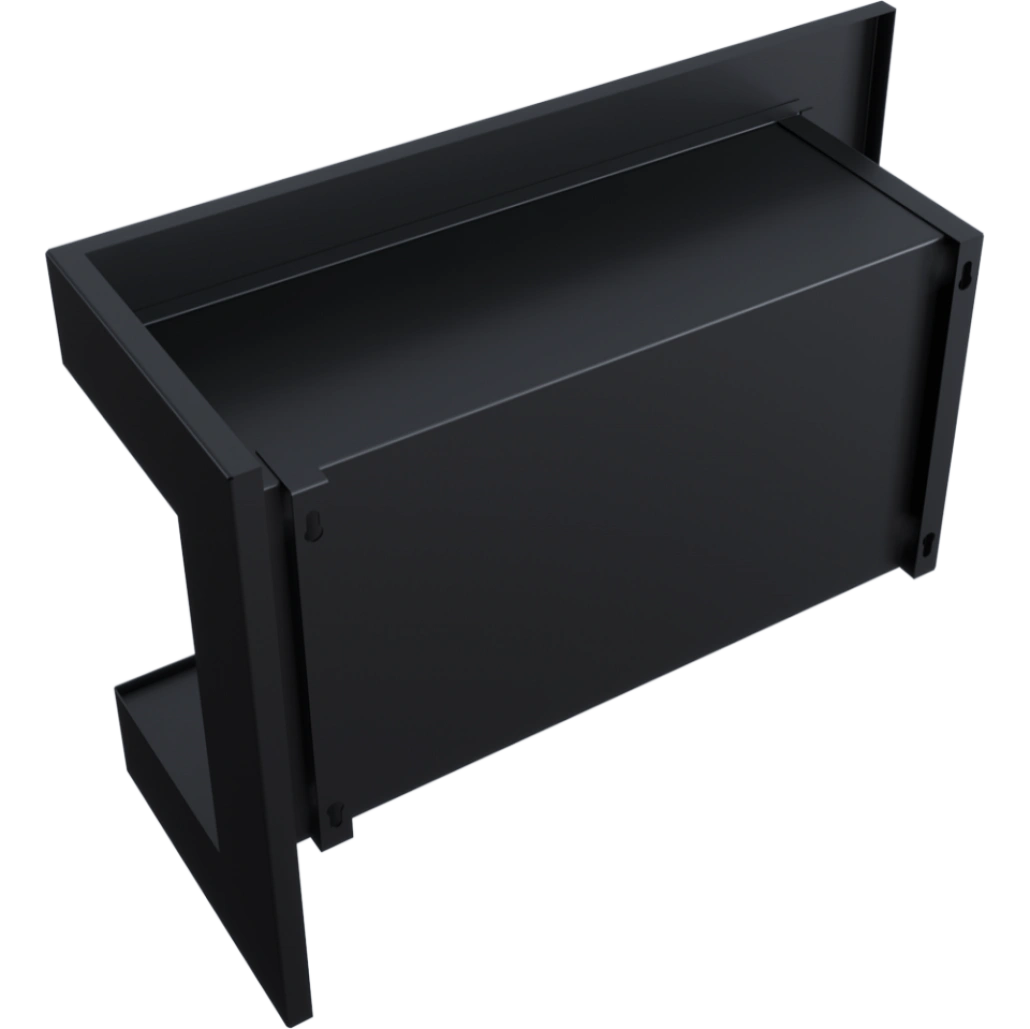 DELTA negru colt dreapta - 70 x 48 x 28 cm