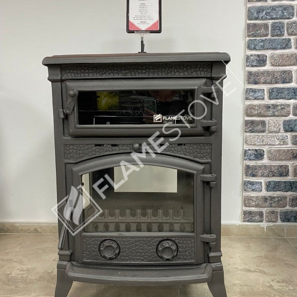 FS-012 Sirius Maxi Cazan din Fontă - Eficiență Termică Ridicată, Sticlă Schott Robax, Sistem de Aerisire Posterior, 15 kW