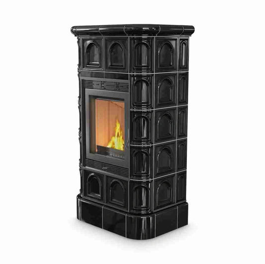 BK 8-11KW - Cahle negre - șemineu asamblat