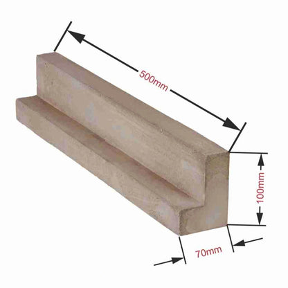 Colt L Placa radianta semineu 10x7x50cm - Ortner