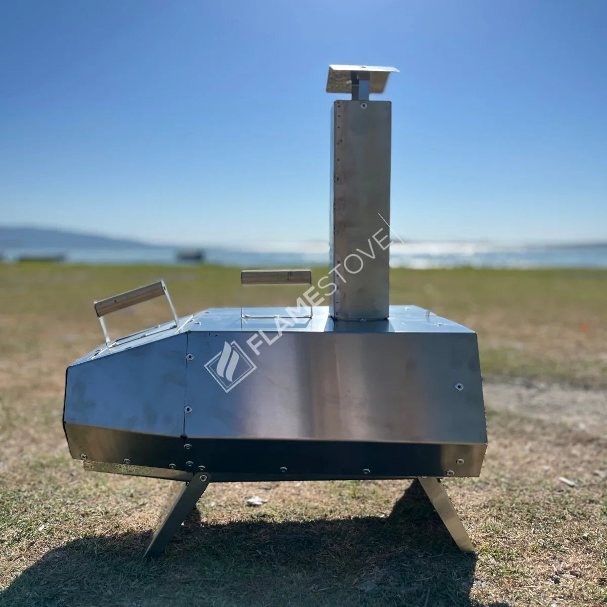 Cuptor de Pizza Portabil FS-950 cu Lemne, Piatră Naturală, Gătire Rapidă, Versatil - Gust Autentic Oriunde!