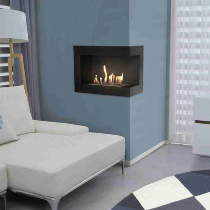 DELTA negru colt dreapta - 60 x 48 x 28 cm