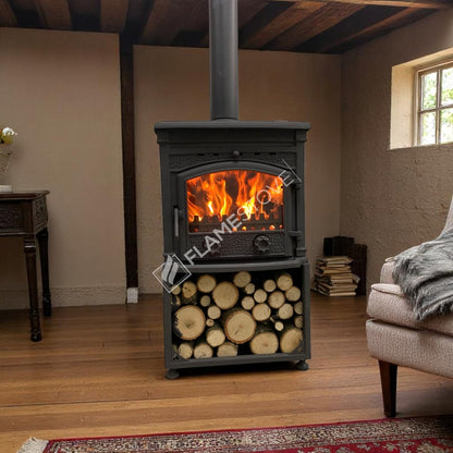 Sirius FS-014ST: Soba Ultra din Fontă cu Depozit de Lemne - Eficiență și Eleganță