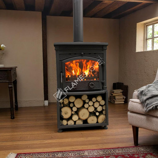 Sirius FS-014ST: Soba Ultra din Fontă cu Depozit de Lemne - Eficiență și Eleganță