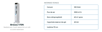 Racitor de terase BREZZA 170N