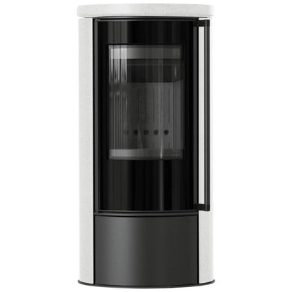 Soba Erik 5.5kW ceramica White Satin - samota neagra