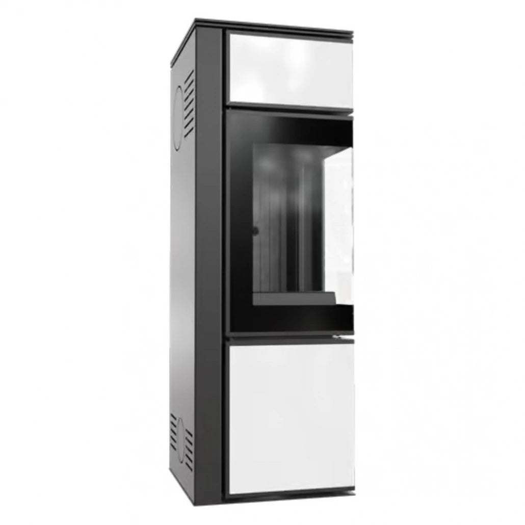 Soba Tora S 8-11kW Panou alb de sticla - Samota neagra