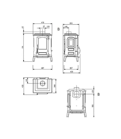 Soba lemn GIULIETTA X 4.0