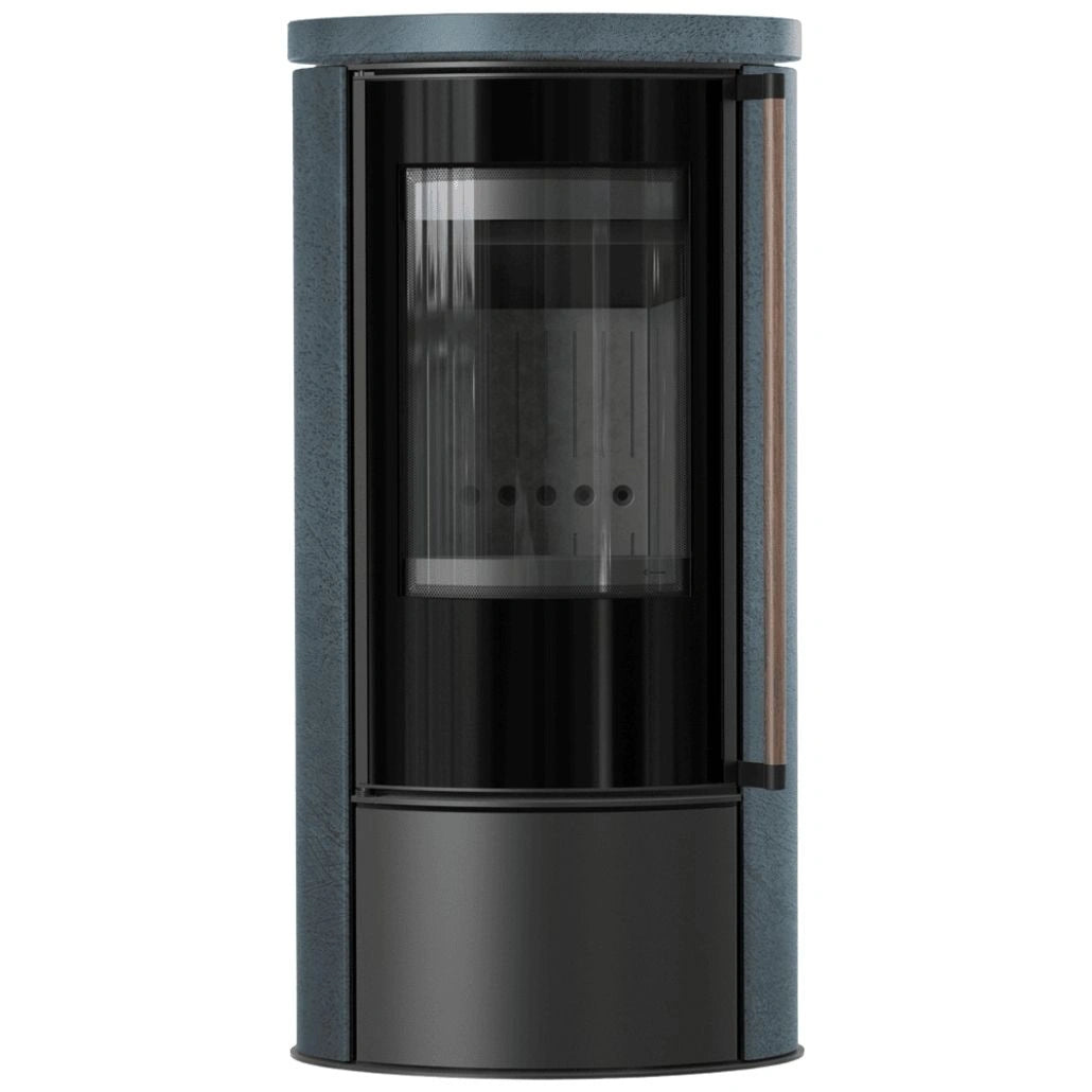 Soba Erik 5.5kW ceramica Serpentino - maner lemn - samota neagra