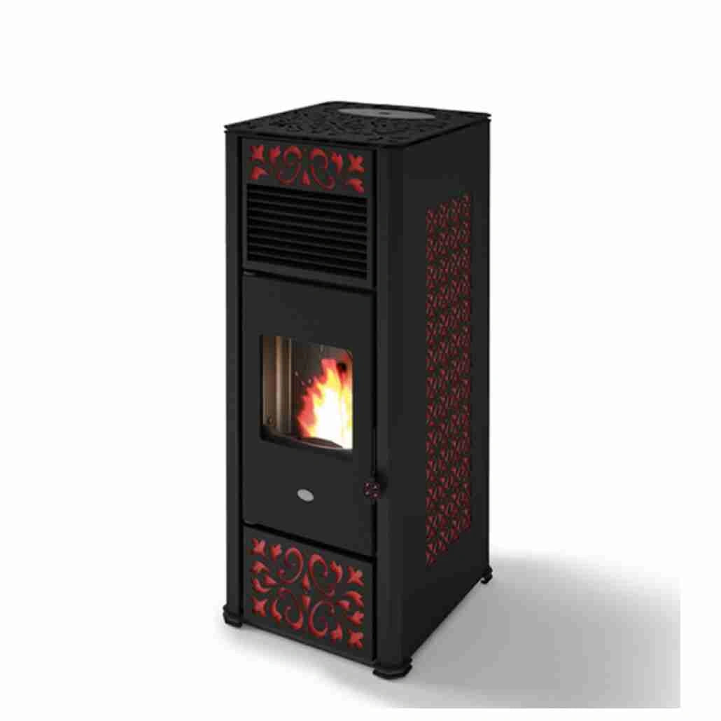 SOBA PELETI 4-15.4 KW - GEMMA ROSSO - 2 Ventilatoare