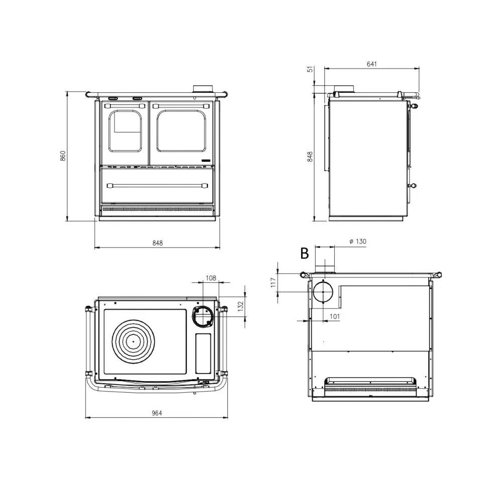 SOBĂ DE GATIT PE LEMNE NORDICA SOVRANA EASY EVO 2.0 WHITE