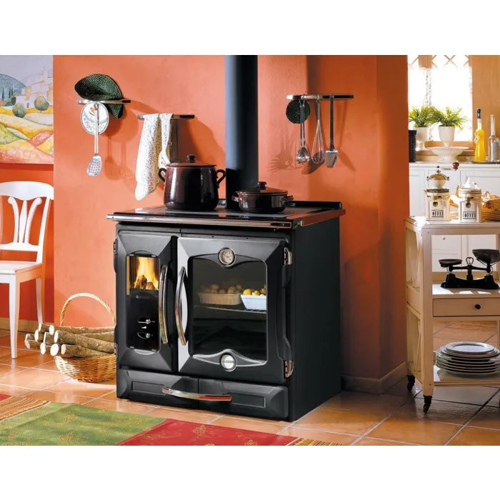 Nordica SUPREMA 4.0 Soba de gatit  pe lemne 9,0 kW - încălzită 258 m³ - neagră