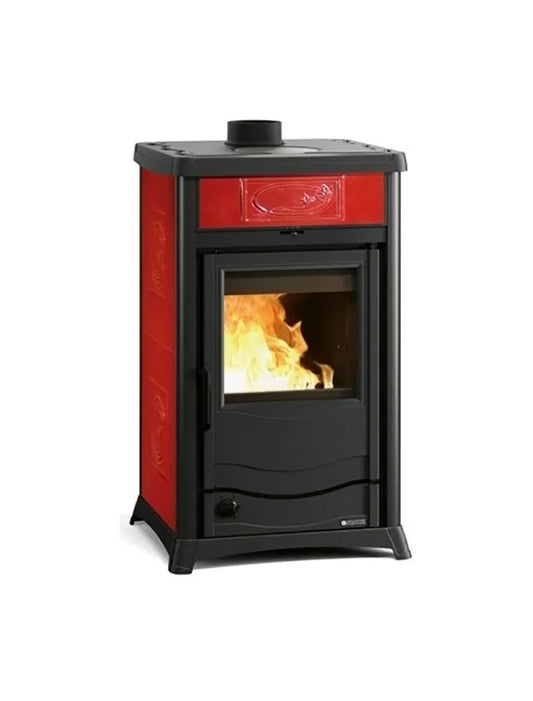 Sobă pe lemne tip centrala Nordica TERMOROSSELLA PLUS EVO DSA 4.0 11,1 kW - 318 m³ încălzită - bordeaux