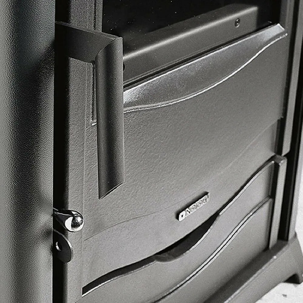 Sobă pe lemne tip centrala Nordica TERMOROSSELLA PLUS EVO DSA 4.0 11,1 kW - 318 m³ încălzită - bordeaux