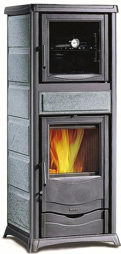 Nordica TERMOROSSELLA PLUS FORNO DSA 4.0 Termosobă pe lemne , tip centrala cu 11,1 kW - cuptor încălzitor de 318 m³ -piatra naturala