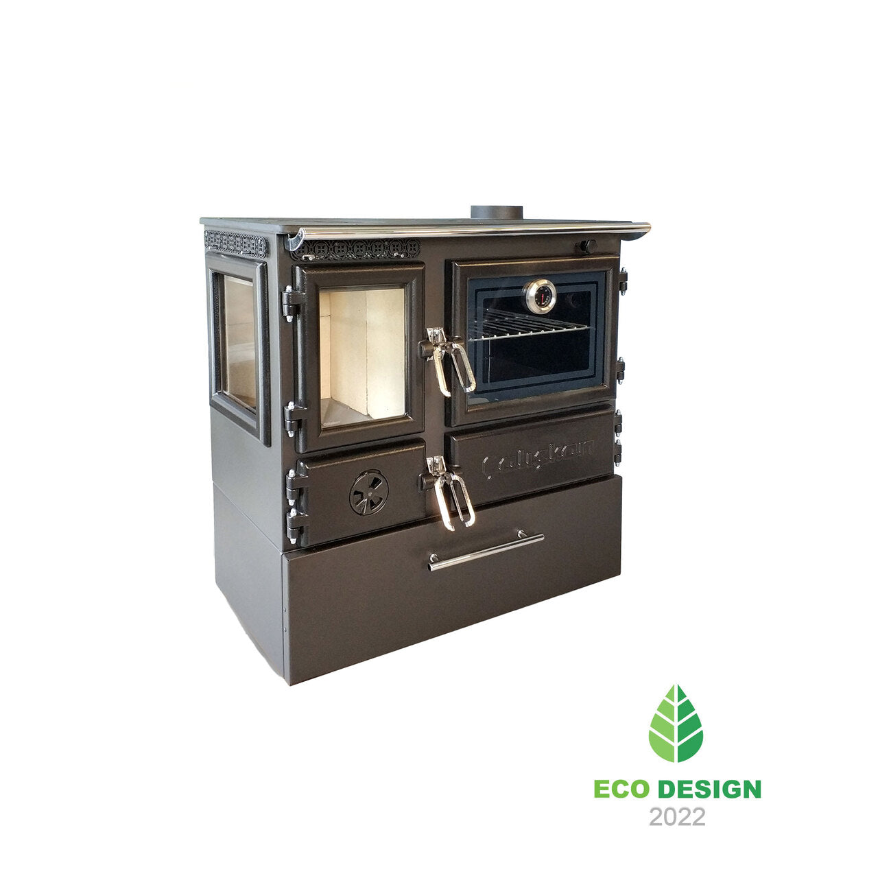 214-3D BOX Gourmet Brick Cookstove cu Cuptor Dublu și Design Elegant