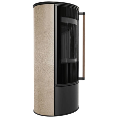 Soba Erik 5.5kW Gold Satin - maner lemn - samota neagra