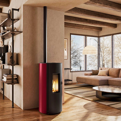 SOBA PELETI 3-9.1 KW - MANOLA  ROSU - Convectie Naturala