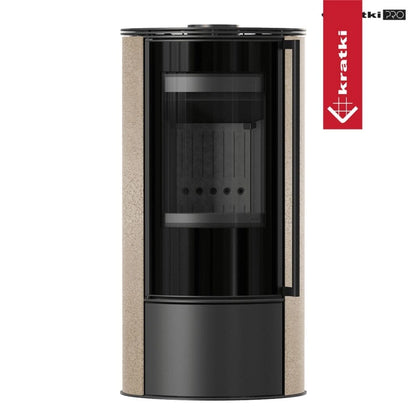 Soba Erik 5.5kW Gold Satin - samota neagra