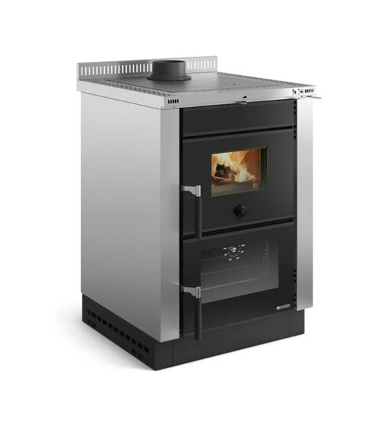 Sobă pe lemne Nordica VICENZA EVO 6 kw - încălzire 172 m³ - oțel inoxidabil