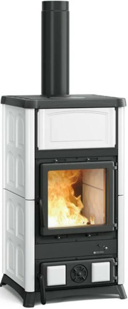 Sobă pe lemne Nordica CONCITA 2.0 cu sistem de recuperare a căldurii 11,8 kW - 338 m³ - alb infinit