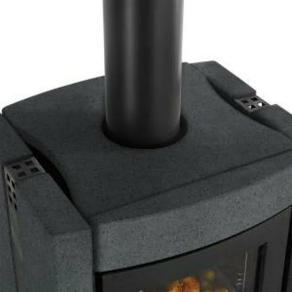 Sobă pe lemne Nordica ESTER BII 7,5 kw - 215 m³ încălzibilă - piatră vulcanică