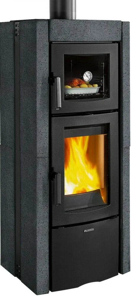 Sobă pe lemne Nordica ESTER FORNO EVO 8,2 kw - 235 m³ încălzibilă - piatră vulcanică naturală