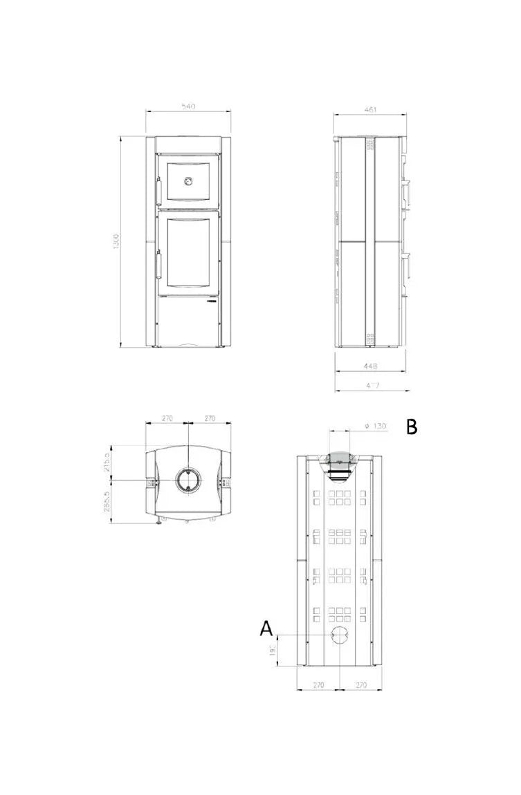Sobă pe lemne Nordica ESTER FORNO EVO 8,2 kw - 235 m³ încălzibilă - piatră vulcanică naturală