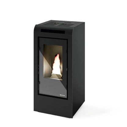 SOBA PELETI 4.4-11 KW - ROSA NEGRU - 2 Ventilatoare