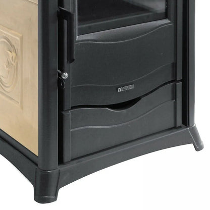 Nordica TERMOROSSELLA PLUS FORNO DSA 4.0 Termosobă pe lemne , tip centrala cu 11,1 kW - cuptor încălzitor de 318 m³ -crem