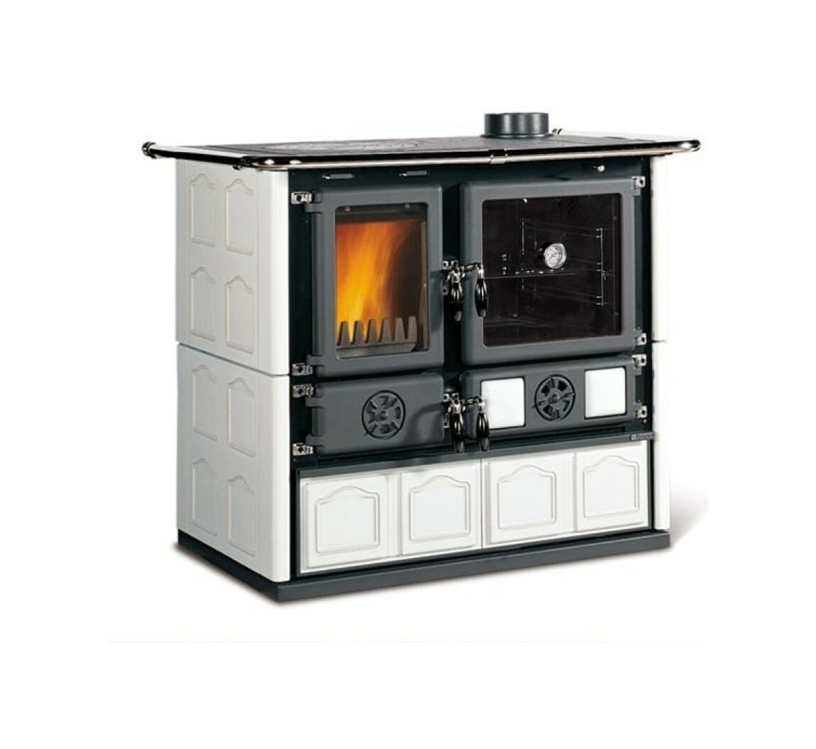 Sobă de gatit pe lemne Nordica ROSA 5.0 Maiolica  8,8 kw