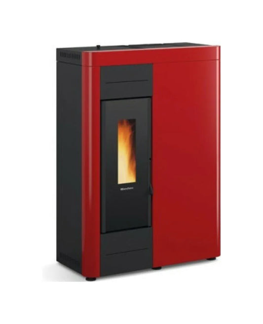 Sobă ermetică pe peleți Extraflame Nordica VIRNA IDRO.16 Slim, 14,5 kW, 416 m³ , tip centrala, Bordeaux