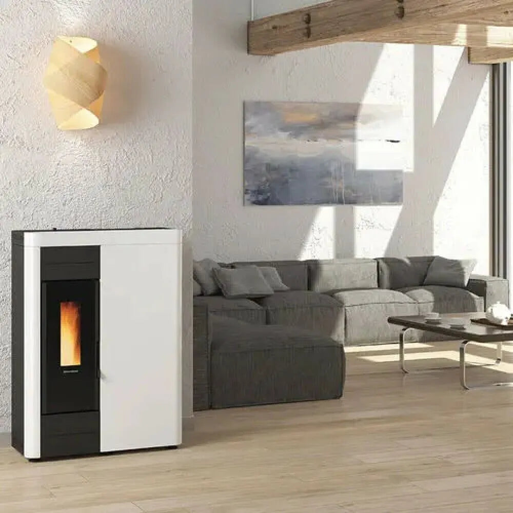 Sobă ermetică pe peleți Extraflame Nordica VIRNA IDRO.16 Slim, 14,5 kW, 416 m³ , tip centrala, ALBA